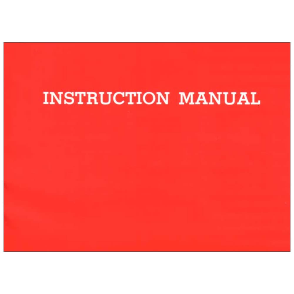 Riccar R200 Instruction Manual image # 115204