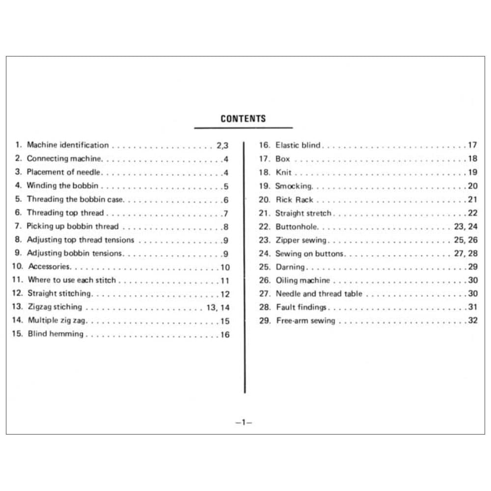 Riccar R916 Instruction Manual image # 115112