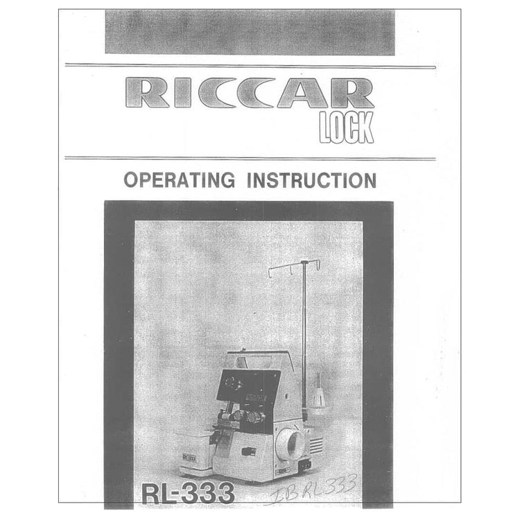 Riccar RL333 Instruction Manual image # 115061