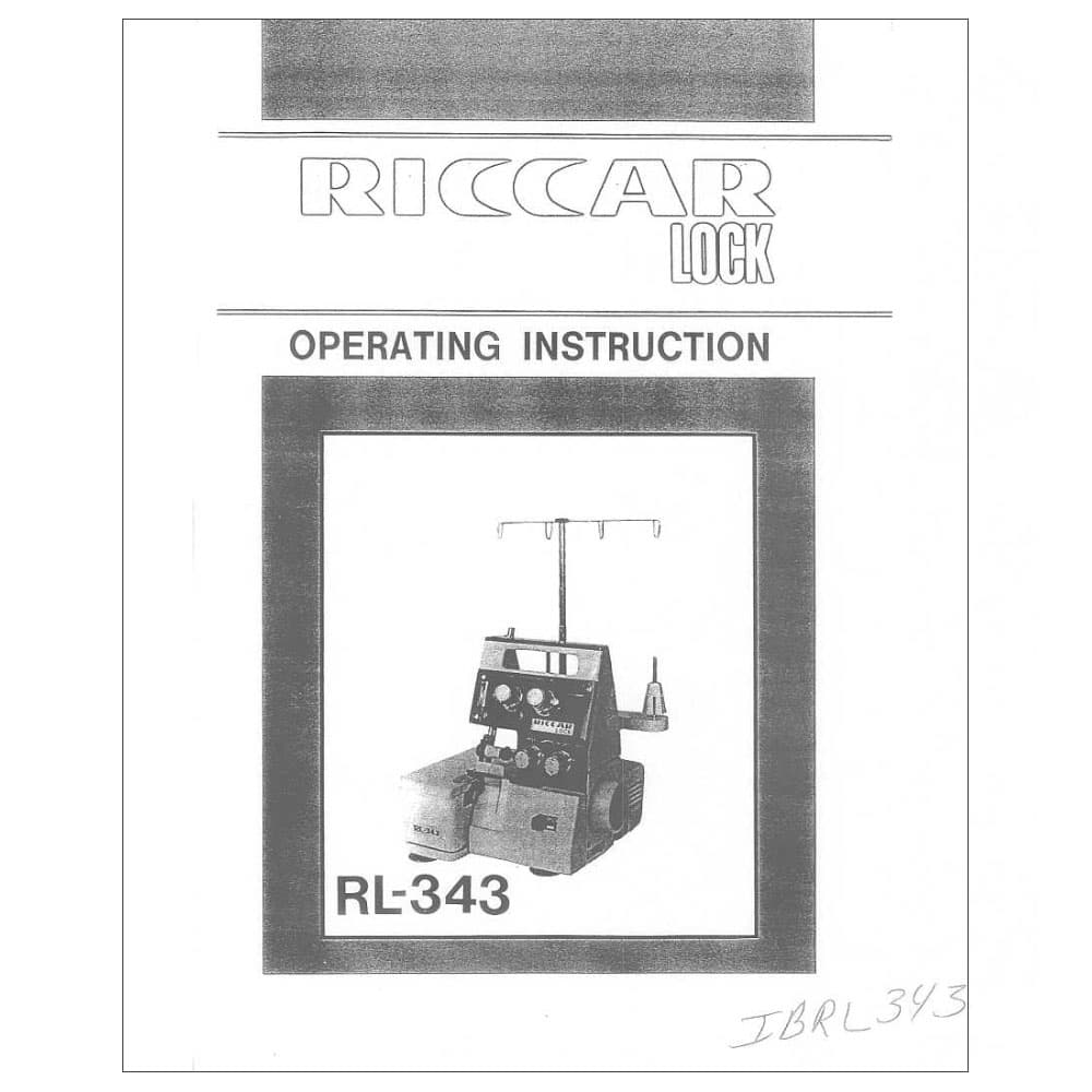 Riccar RL343 Instruction Manual image # 115047