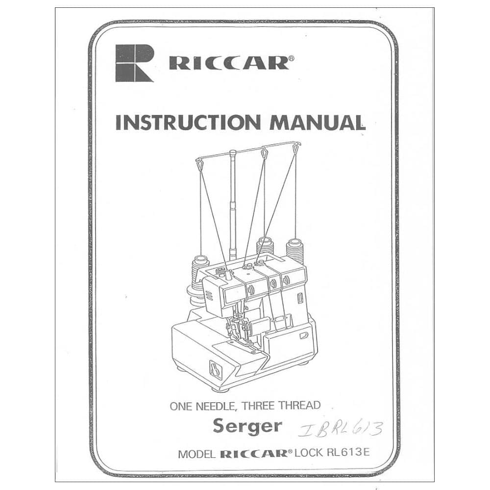 Riccar RL613 Instruction Manual image # 115031