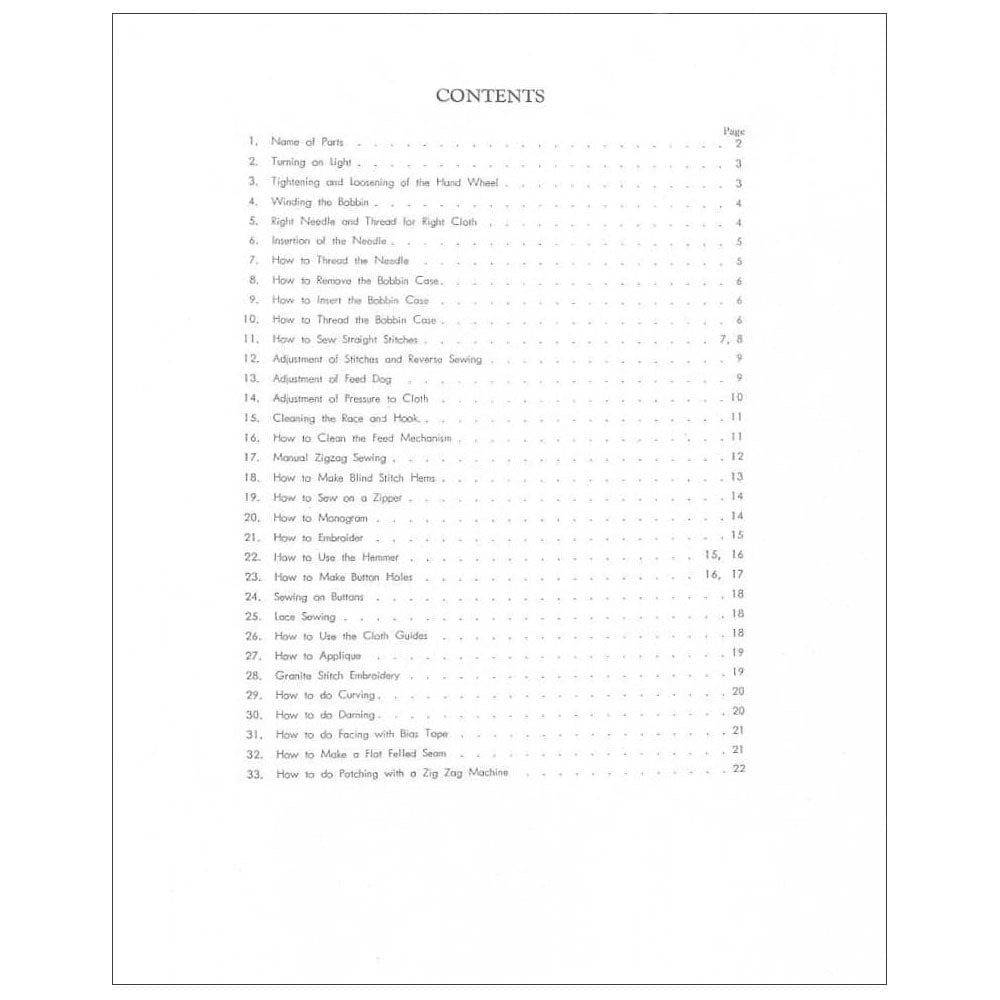 Riccar R104 Instruction Manual image # 122546