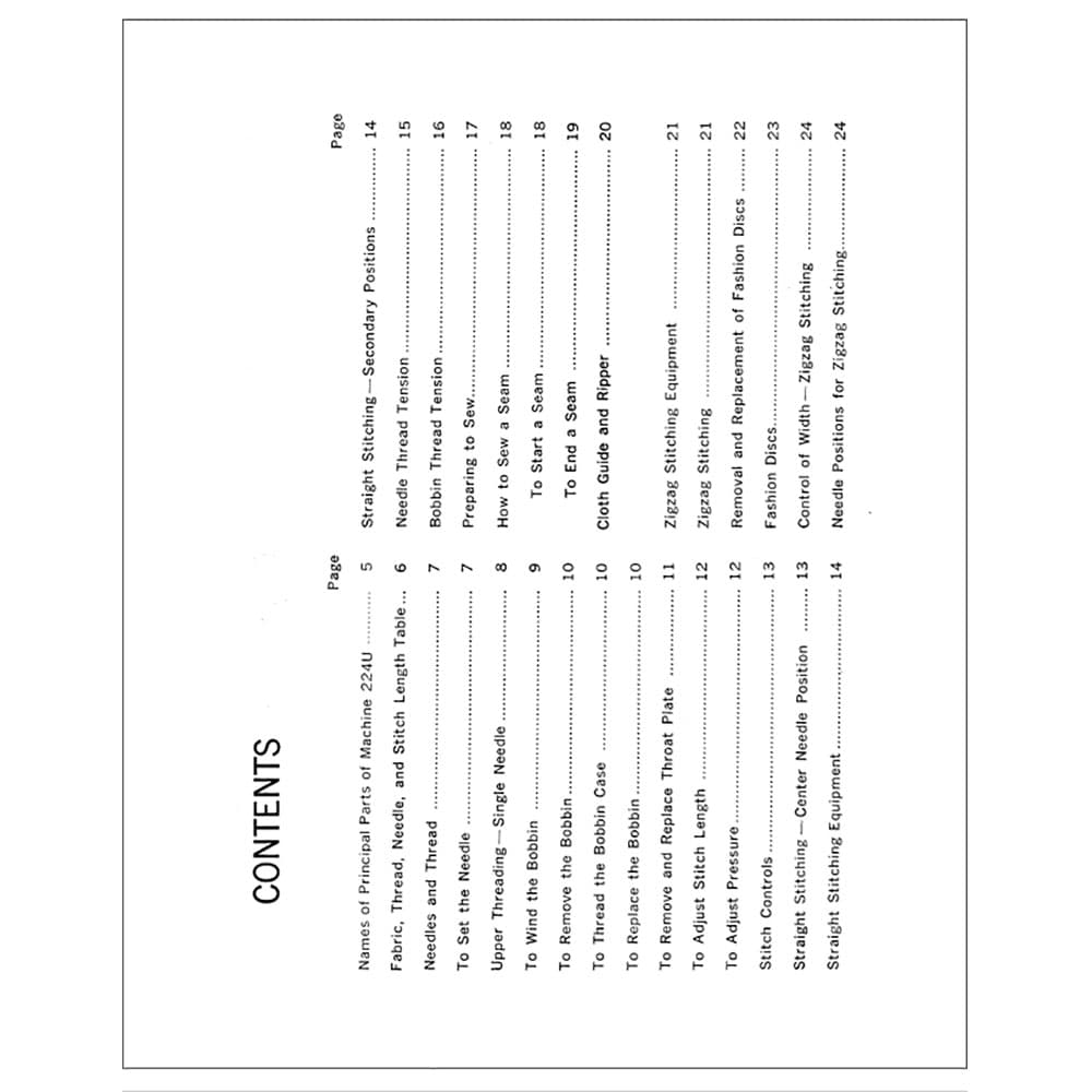 Singer 224U Instruction Manual image # 114665