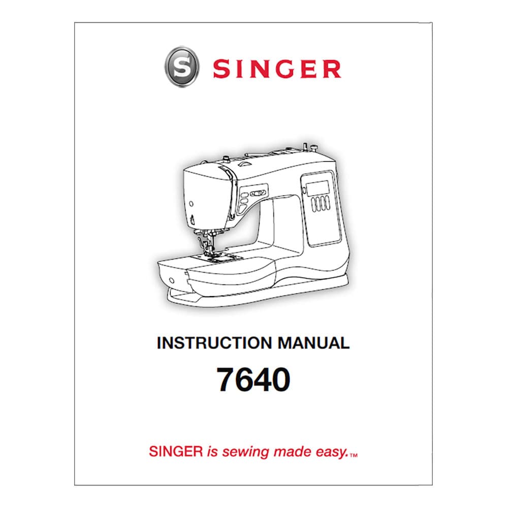 Singer 7640 Confidence Instruction Manual image # 114705
