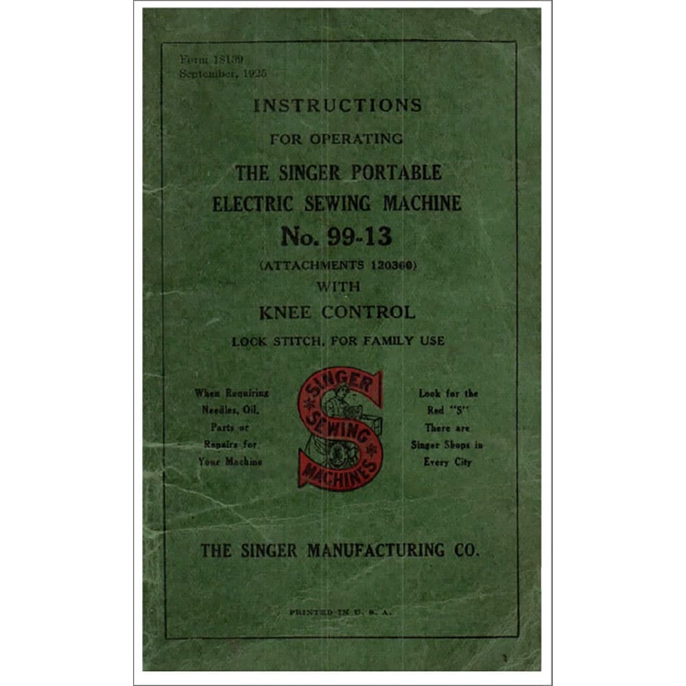 Singer 99-13 Instruction Manual image # 114615
