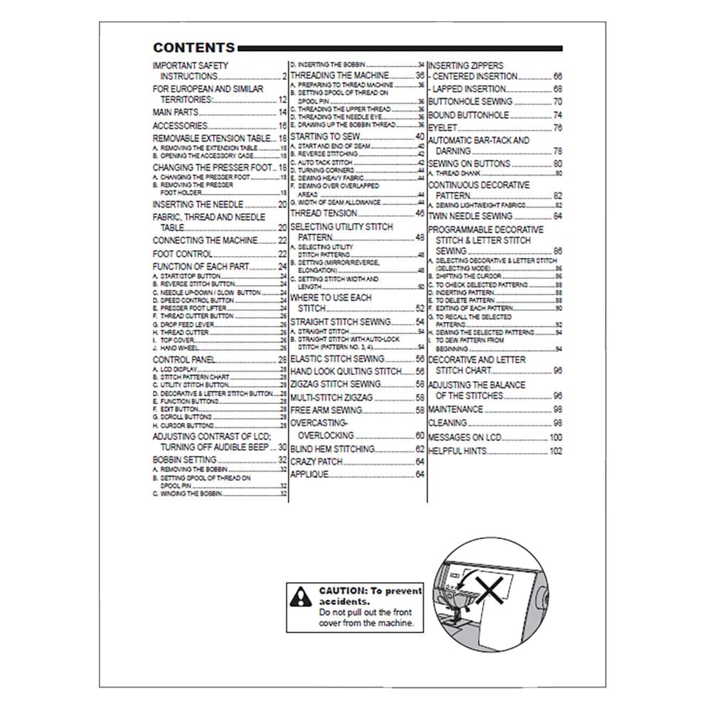 Singer C430 Instruction Manual image # 114684