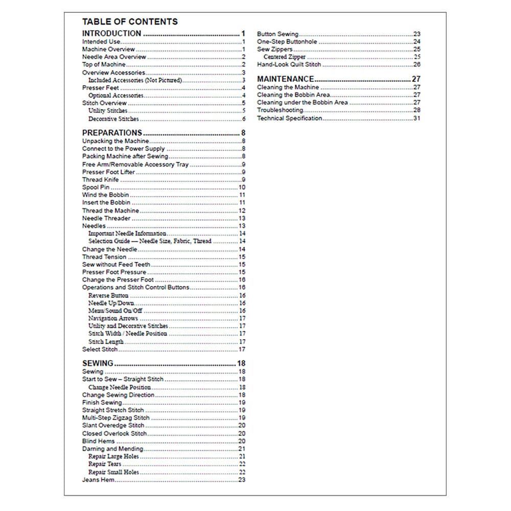 Instruction Manual, Singer HD6600C image # 114698