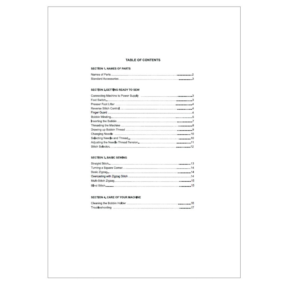 Singer M1000 Instruction Manual image # 114560