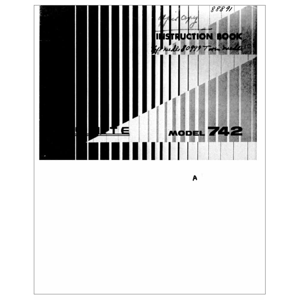 White 742A Instruction Manual image # 114844