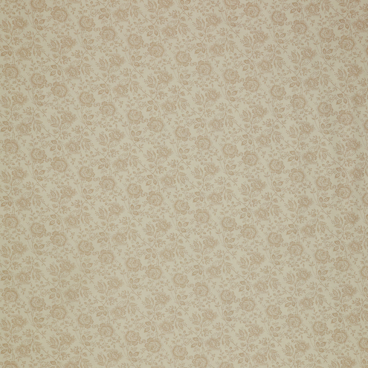 Isabella Fabric Collection - Allover Roses Cream: Cream with soft beige roses and leafy stems in a subtle tonal floral pattern PBISAB06410E