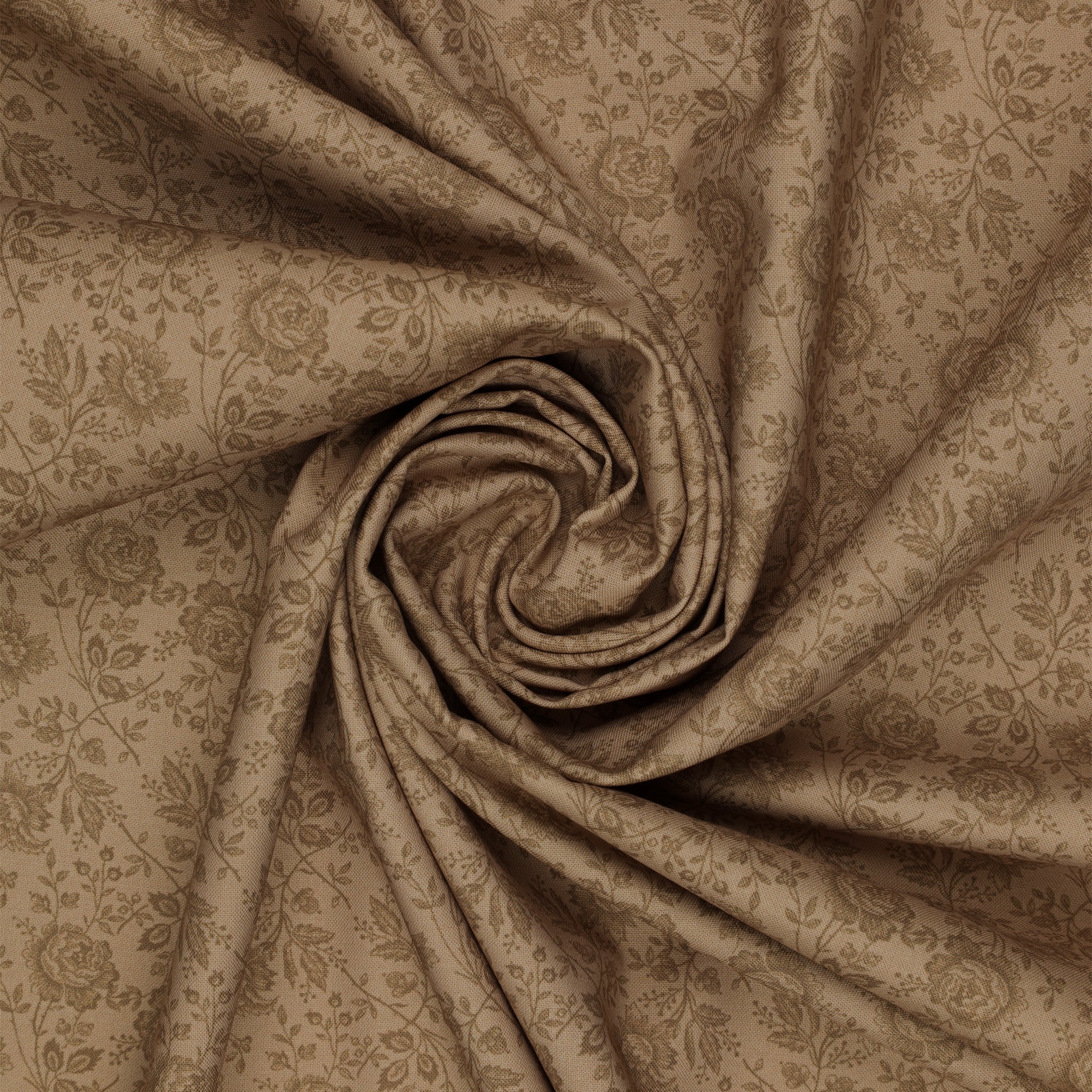 Isabella Fabric Collection - Allover Roses Brown: PBISAB06410LZ swirled