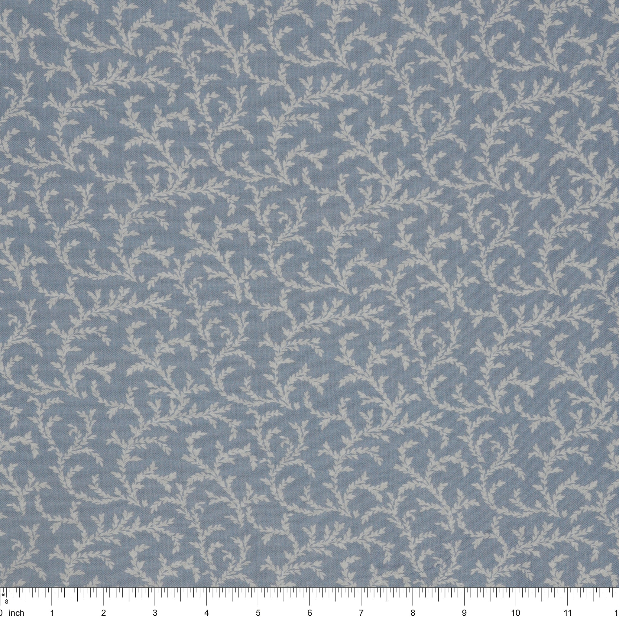 Isabella Fabric Collection - Vines Blue: PBISAB06411B with ruler for scale