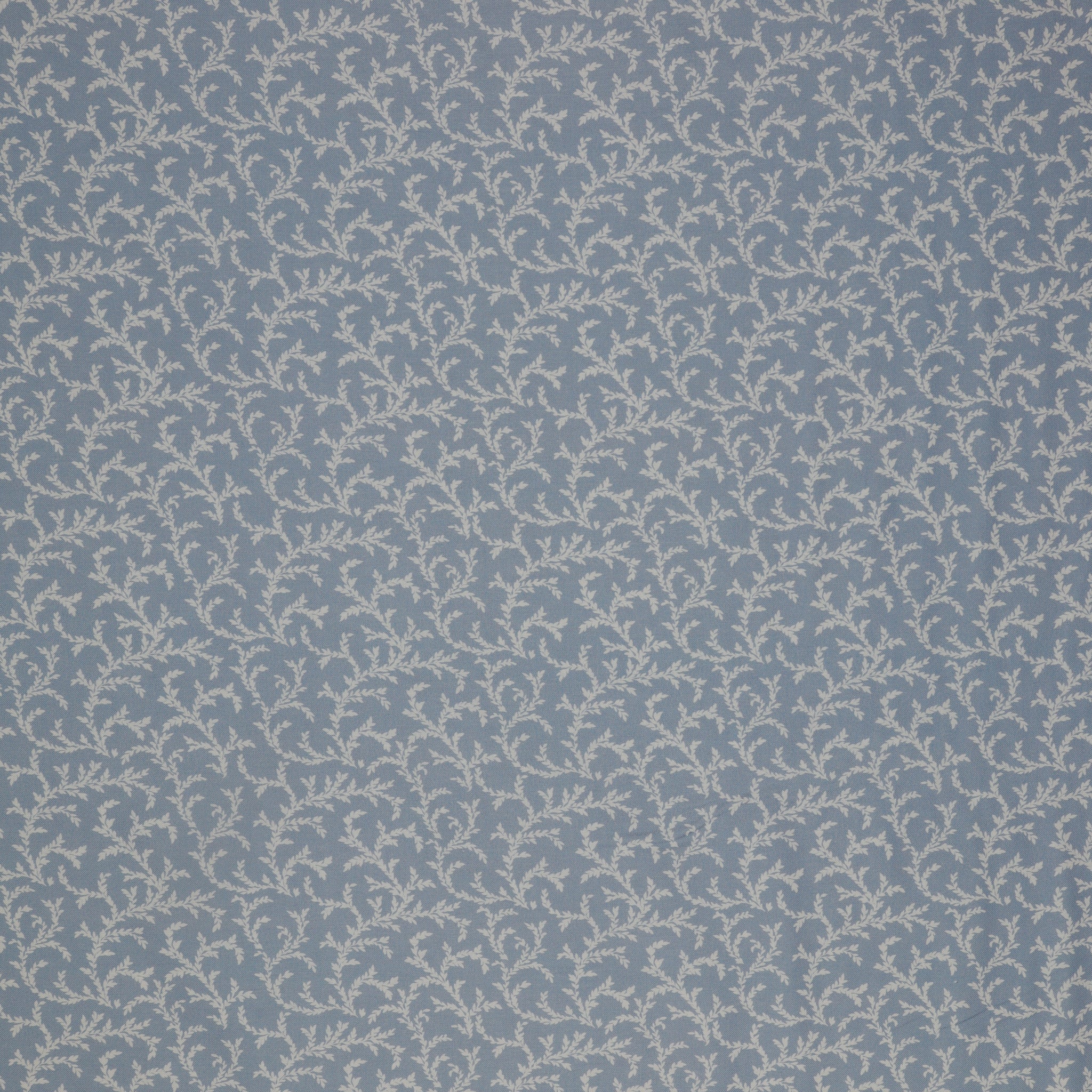 Isabella Fabric Collection - Vines Blue: Blue with delicate white leafy vines in a graceful allover repeating pattern PBISAB06411B