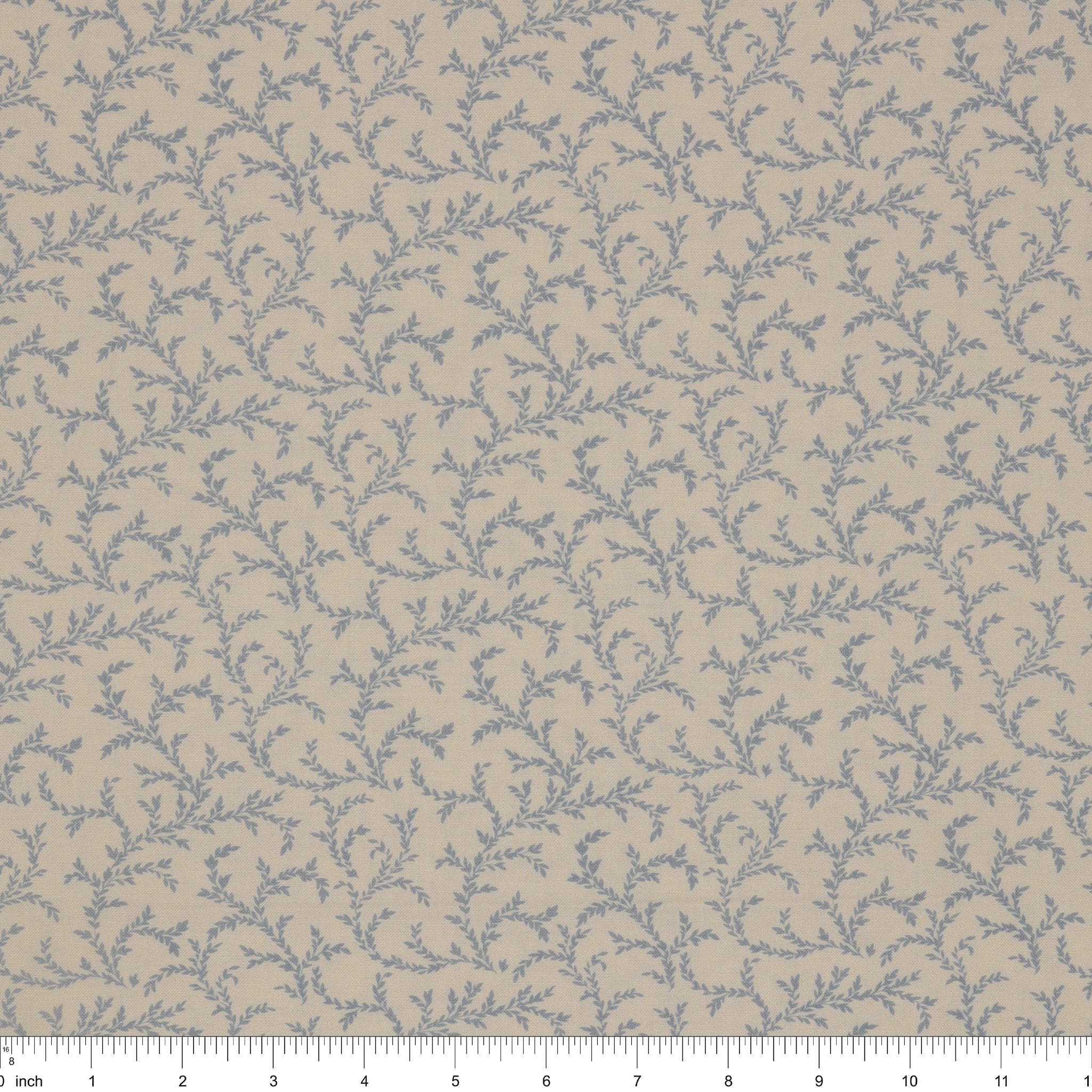 Isabella Fabric Collection - Vines Cream: ISAB06411EB with ruler for scale