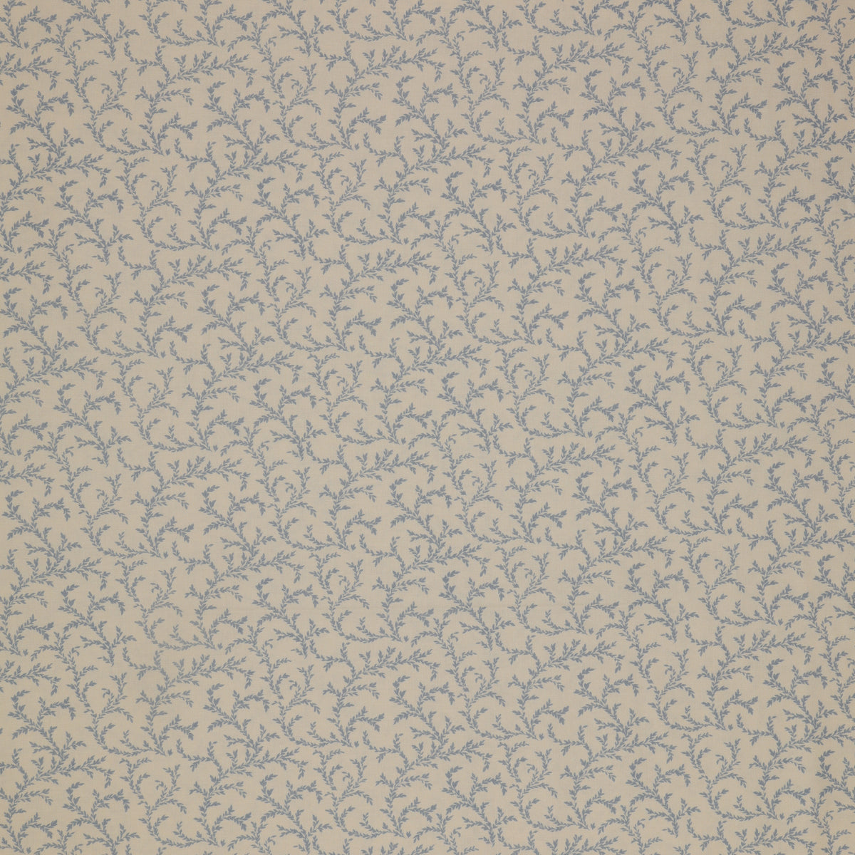 Isabella Fabric Collection - Vines Cream: Cream with delicate blue leafy vines in a graceful allover repeating pattern ISAB06411EB