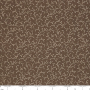 Isabella Fabric Collection - Vines Brown: PBISAB06411Z with ruler for scale