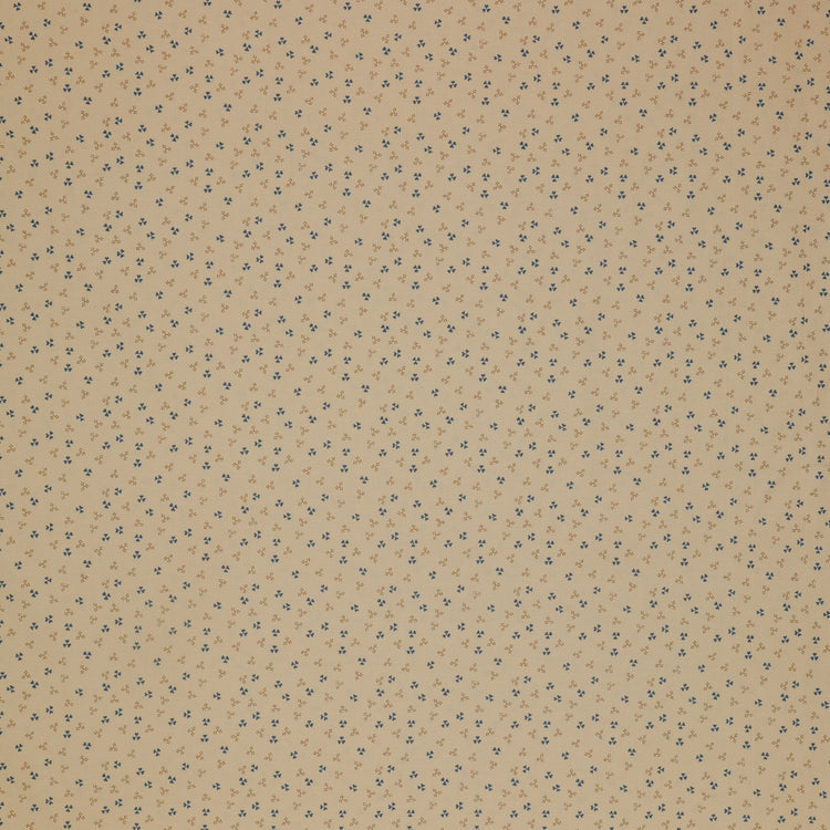 Isabella Fabric Collection - Ditzy Hearts Tan: tiny blue hearts and dotted heart motifs in a scattered repeat PBISAB06412NE