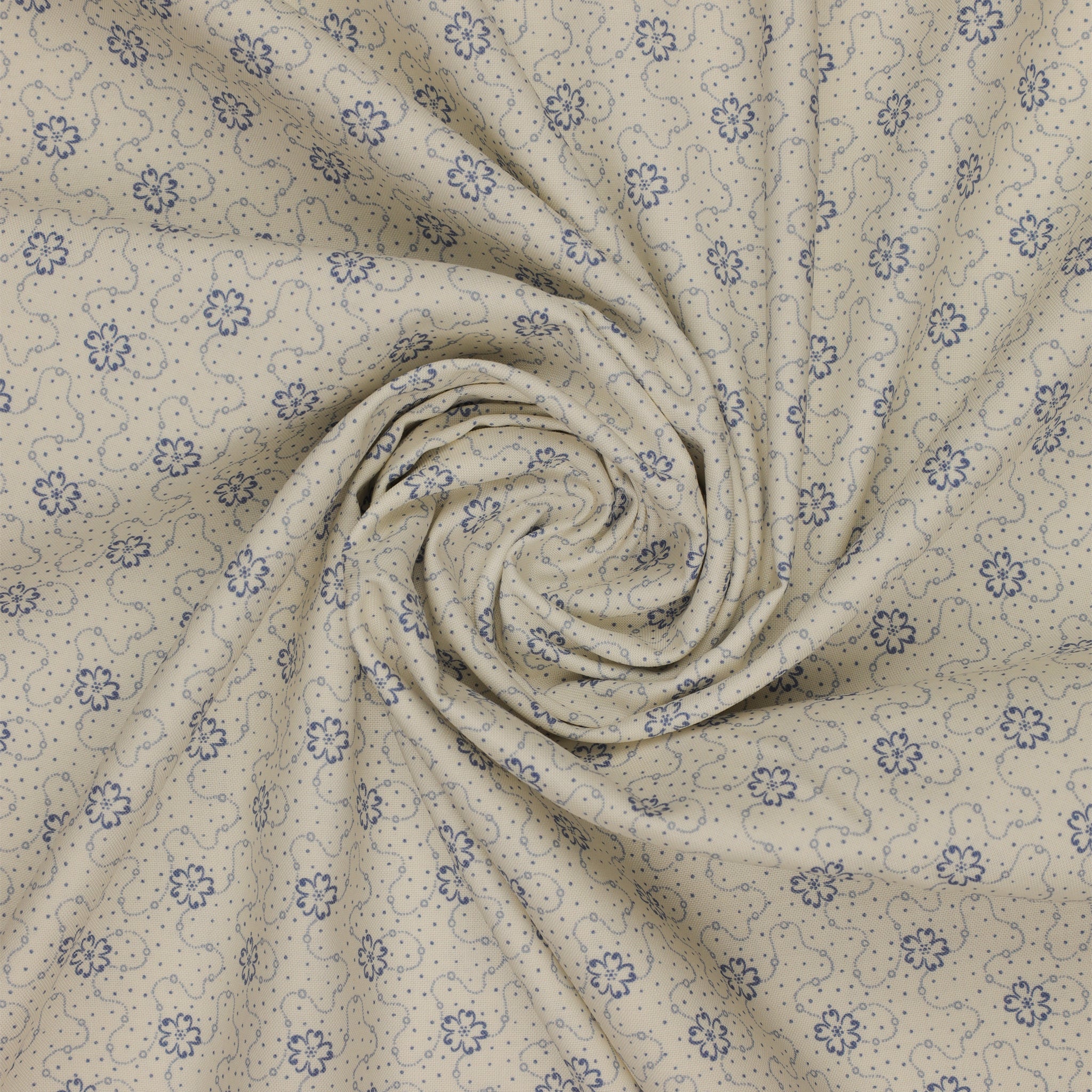Isabella Fabric Collection - Flower Chain White: PBISAB06413EB swirled