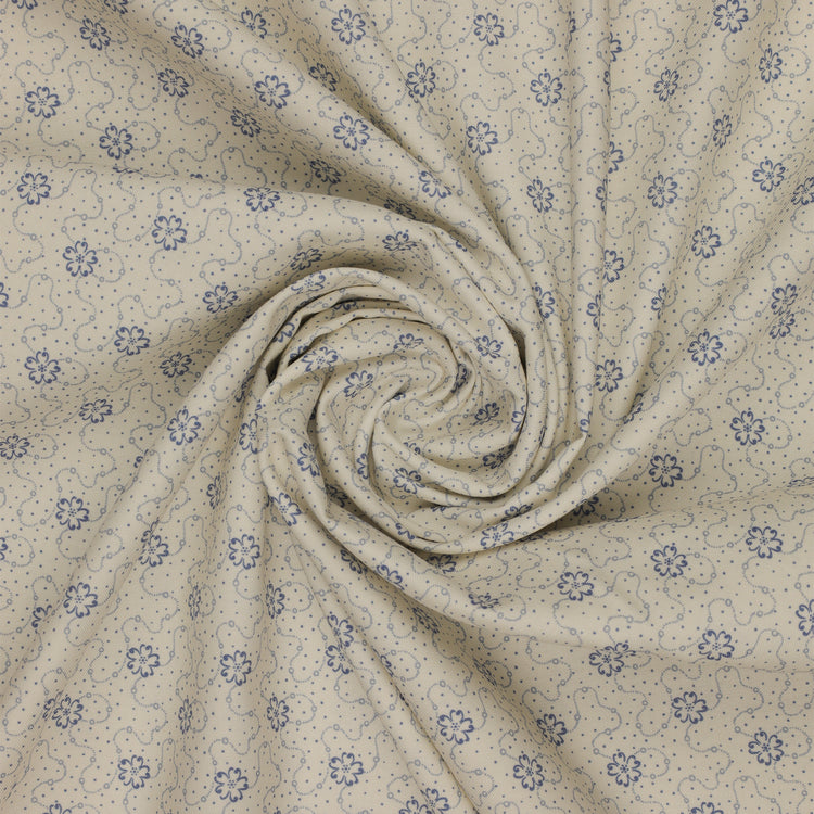 Isabella Fabric Collection - Flower Chain White: PBISAB06413EB swirled