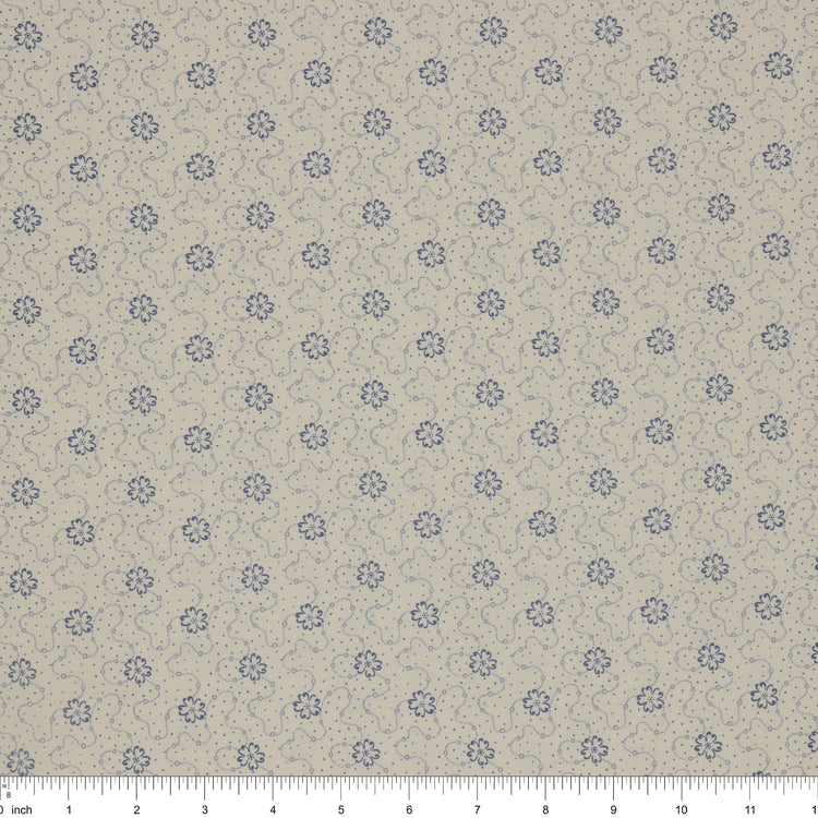 Isabella Fabric Collection - Flower Chain White: PBISAB06413EB with ruler for scale