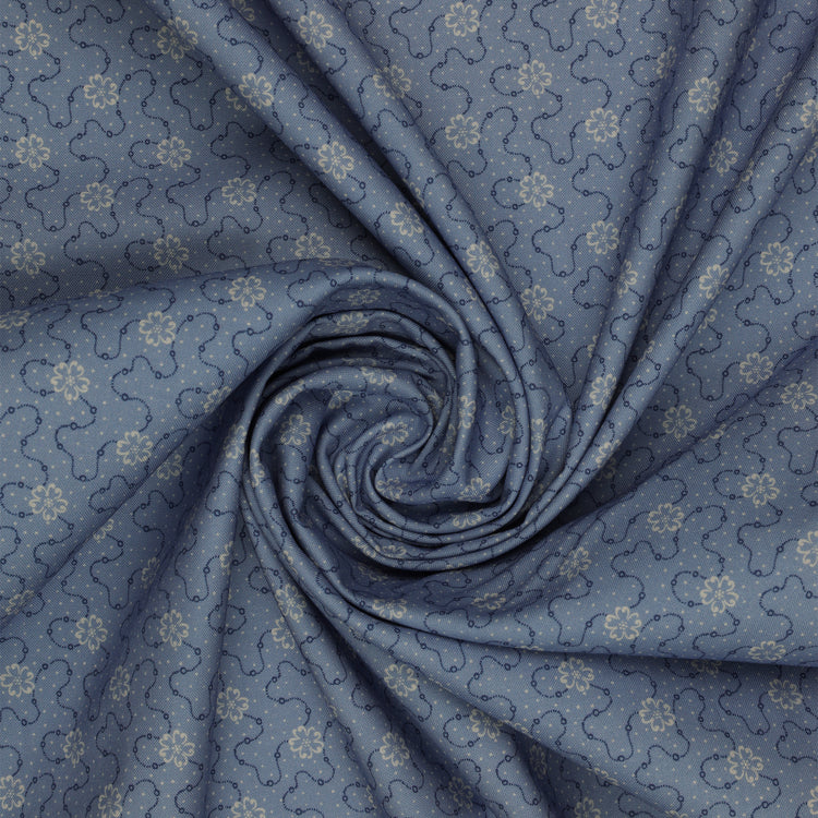 Isabella Fabric Collection - Flower Chain Blue: PBISAB06413B swirled