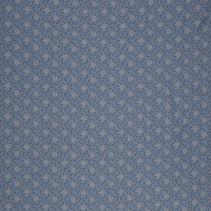 Isabella Fabric Collection - Flower Chain Blue: Blue with tiny white flowers and navy dotted swirls in a delicate repeating pattern PBISAB06413B