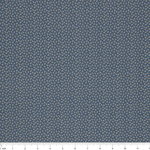 Isabella Fabric Collection - Ditzy Buds Blue: PBISAB06414B with ruler for scale