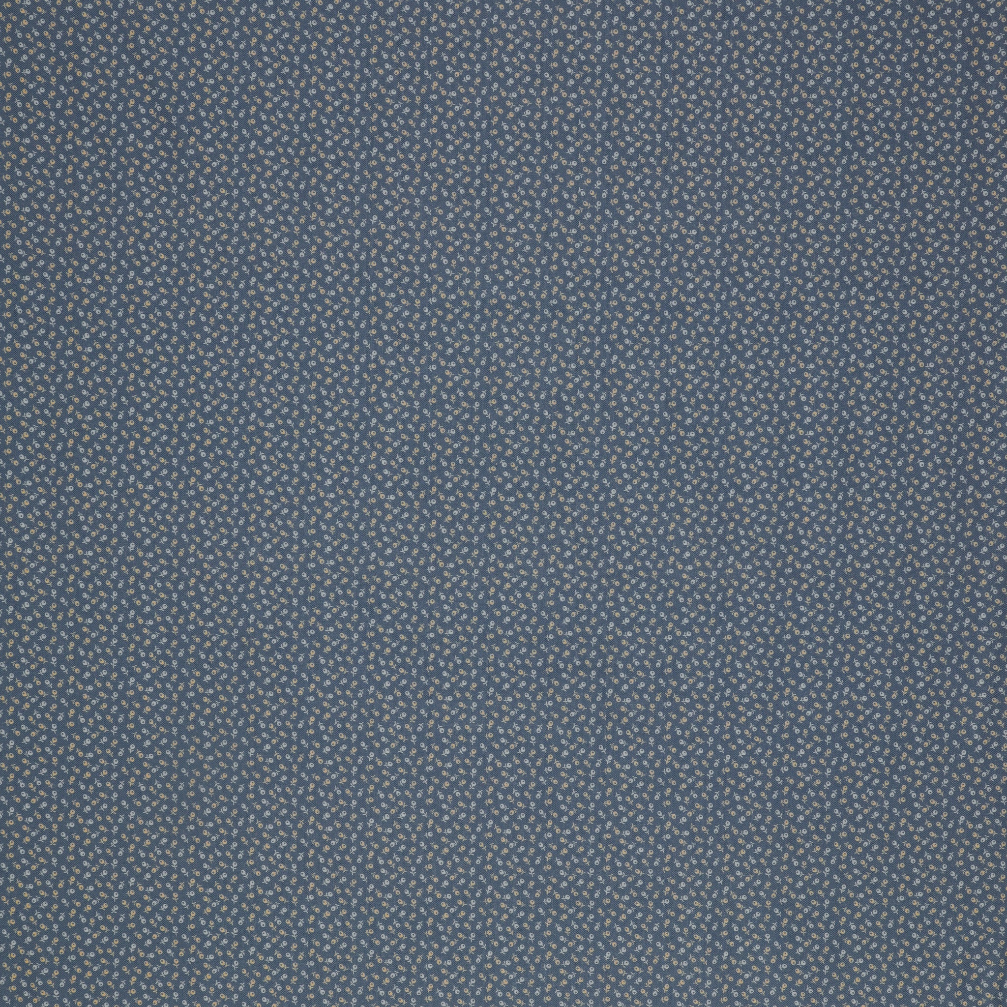 Isabella Fabric Collection - Ditzy Buds Blue: Blue with tiny cream and blue floral buds in a small-scale repeating pattern PBISAB06414B