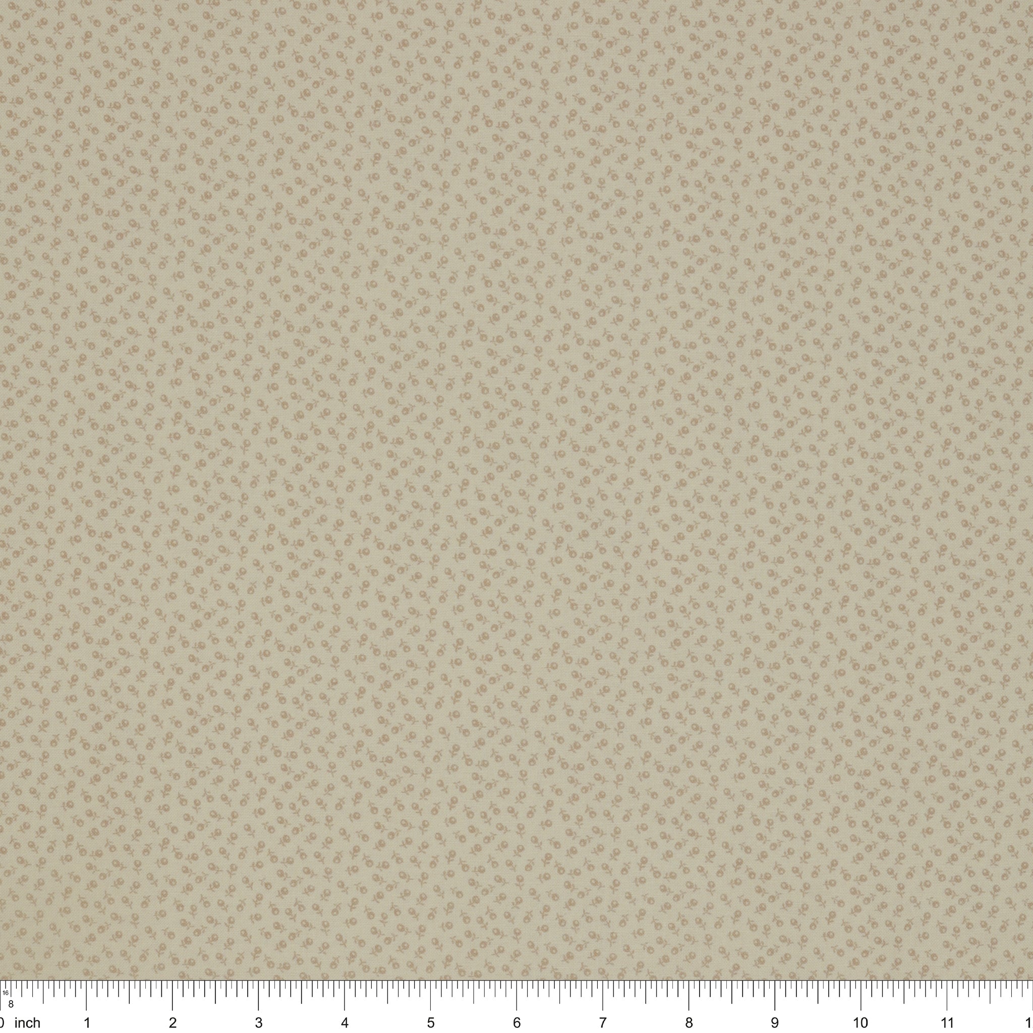 Isabella Fabric Collection - Ditzy Buds Cream: PBISAB06414E with ruler for scale