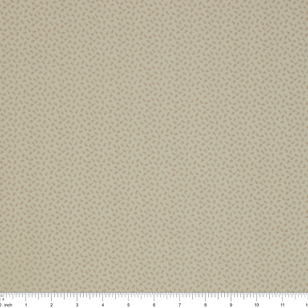 Isabella Fabric Collection - Ditzy Buds Cream: PBISAB06414E with ruler for scale