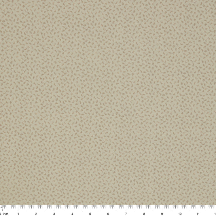 Isabella Fabric Collection - Ditzy Buds Cream: PBISAB06414E with ruler for scale