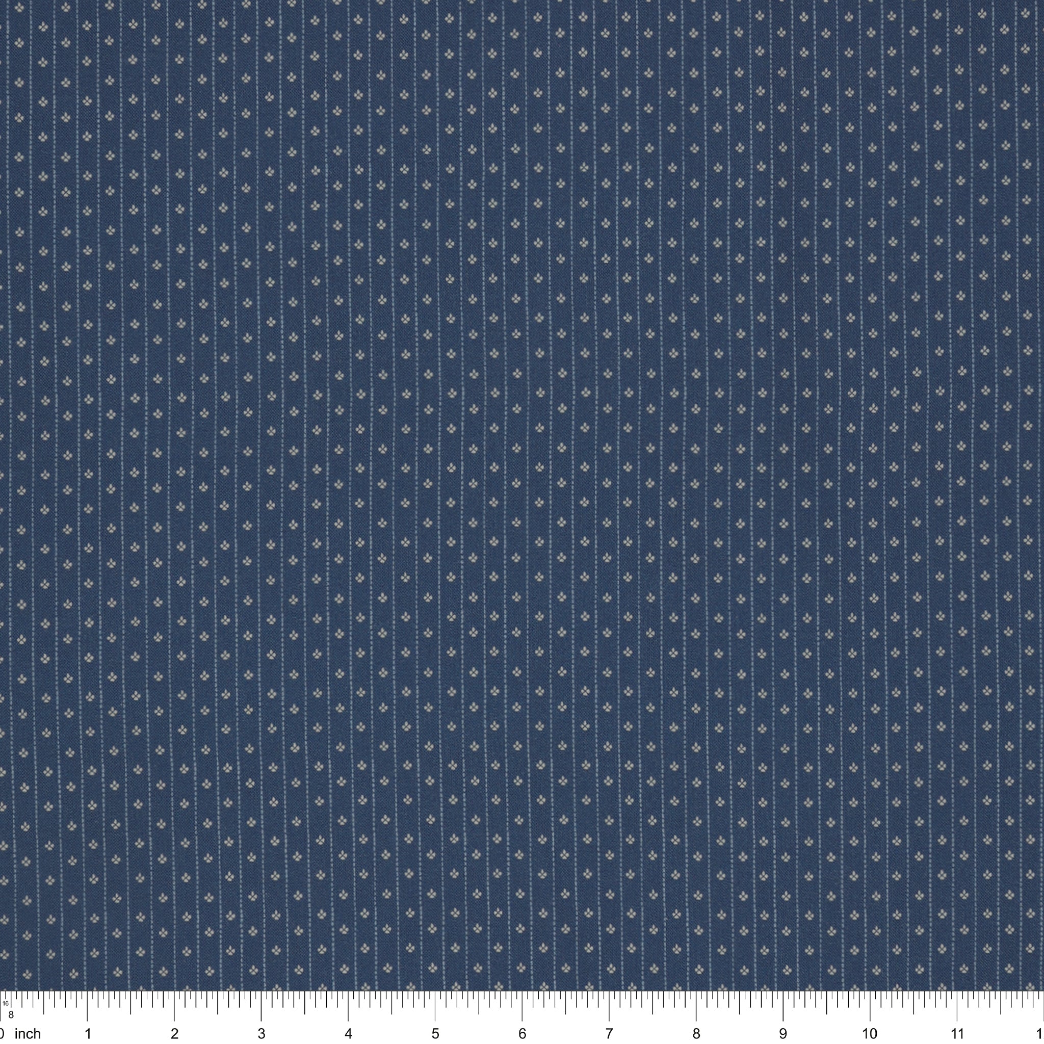 Isabella Fabric Collection - Motif Stripe Blue: PBISAB06415B with ruler for scale