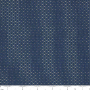 Isabella Fabric Collection - Motif Stripe Blue: PBISAB06415B with ruler for scale