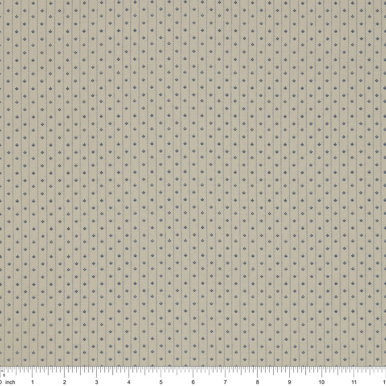Isabella Fabric Collection - Motif Stripe Cream: PBISAB06415E with ruler for size