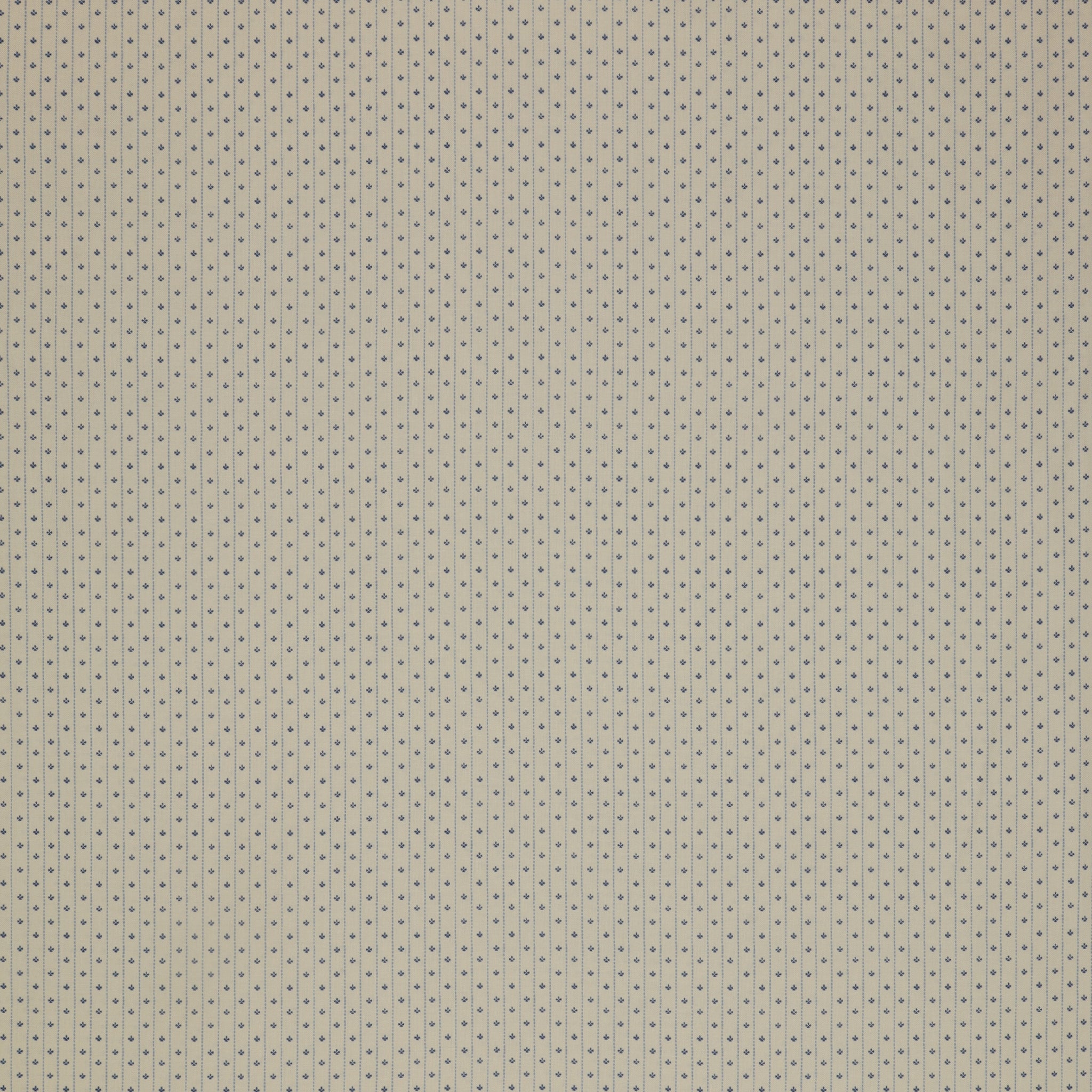 Isabella Fabric Collection - Motif Stripe Cream: Cream with narrow blue stripes and tiny blue motifs in a repeating pattern PBISAB06415E