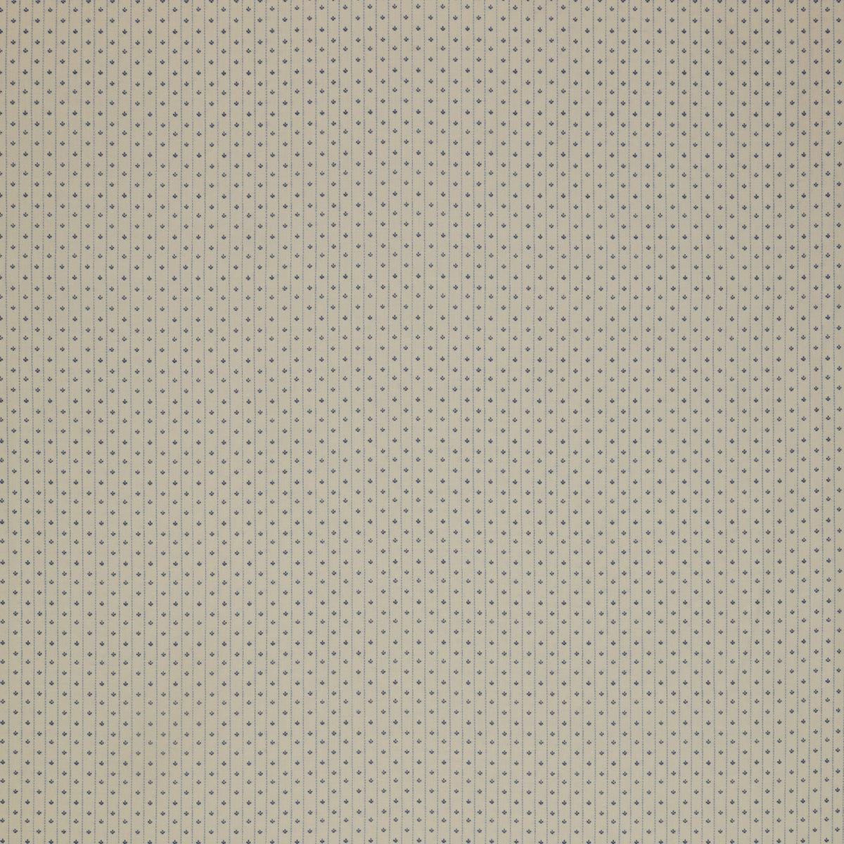 Isabella Fabric Collection - Motif Stripe Cream: Cream with narrow blue stripes and tiny blue motifs in a repeating pattern PBISAB06415E