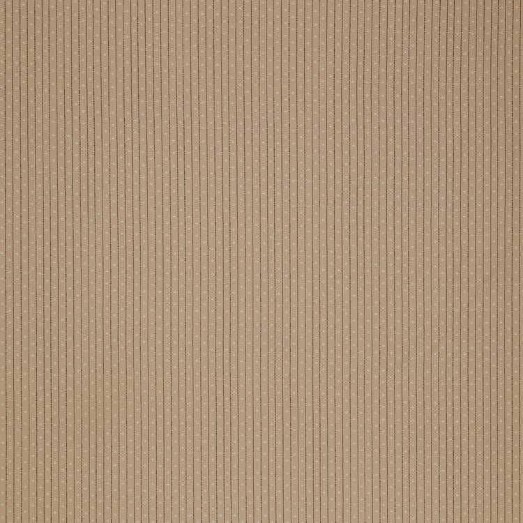 Isabella Fabric Collection - Motif Stripe Tan: Tan with narrow brown stripes and tiny white motifs in a repeating pattern PBISAB06415NE
