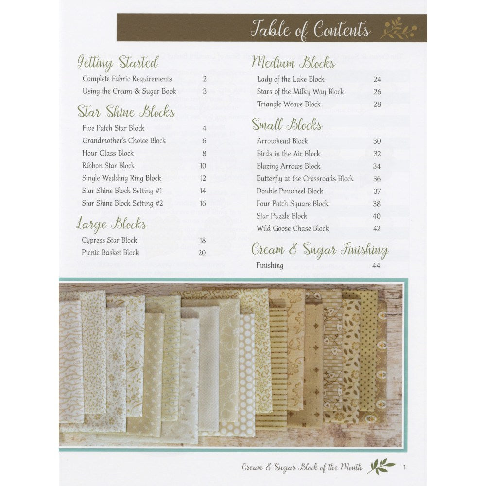 Cream and Sugar BOM Quilt Book image # 61658