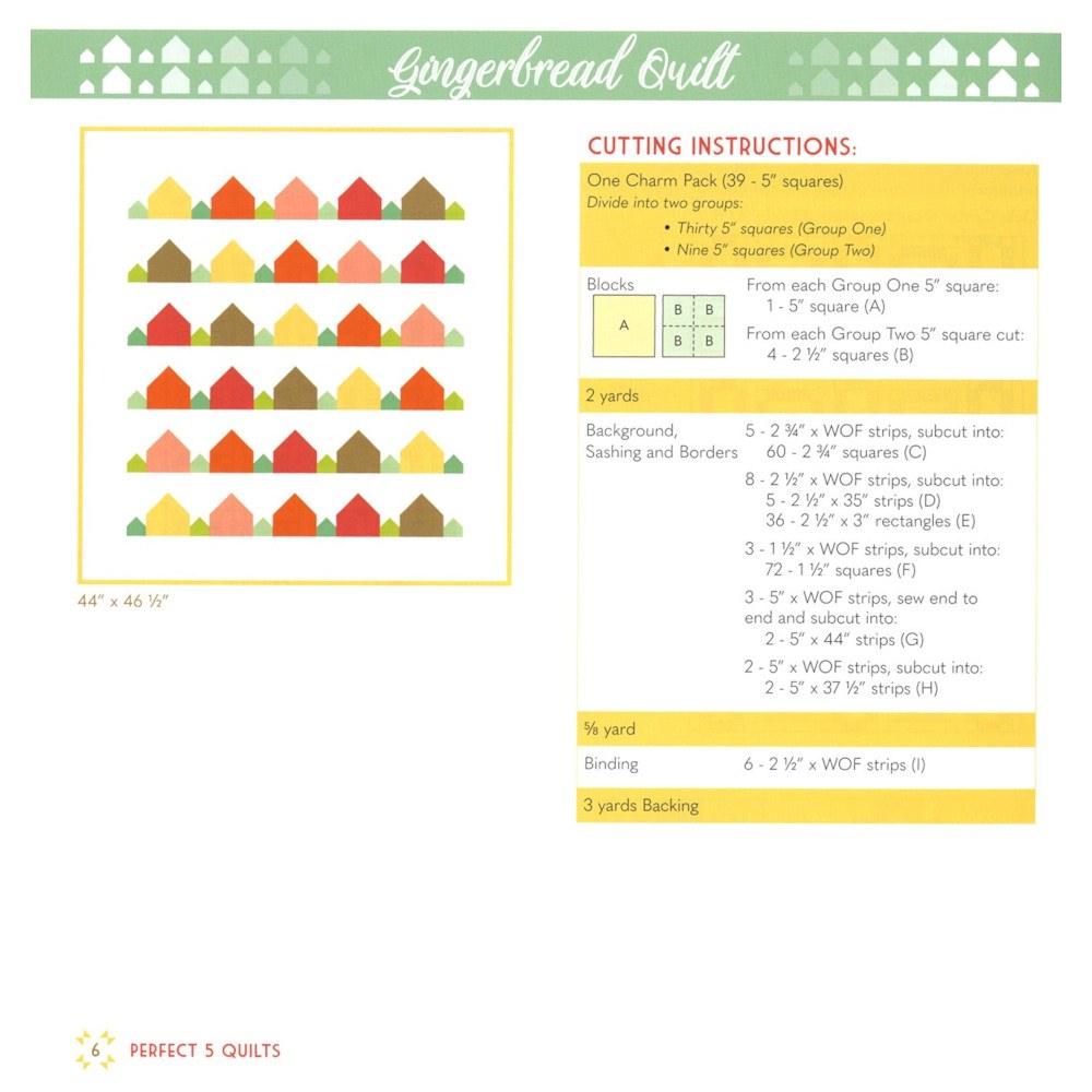 Perfect 5 Quilts Book image # 58835