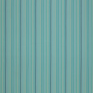Island Life Ocean Drift fabric with narrow aqua, teal, mint, and blue vertical stripes.