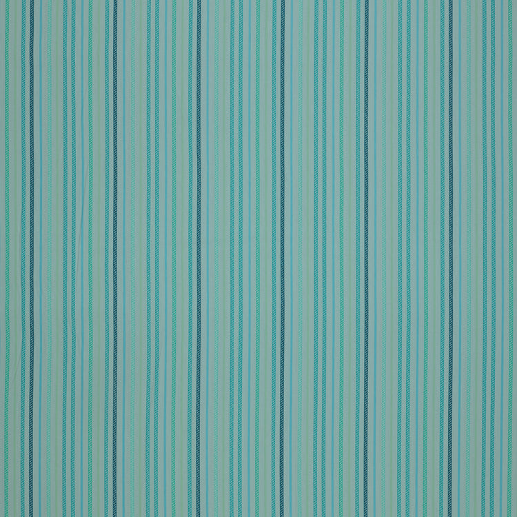 Island Life Ocean Drift fabric with narrow aqua, teal, mint, and blue vertical stripes.