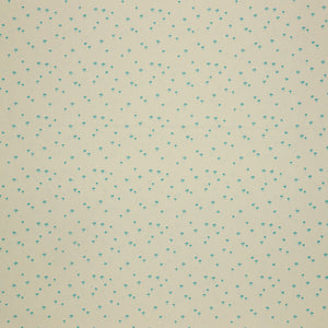 Island Life Tropic Breeze fabric with tiny turquoise palm trees scattered on a soft cream background.