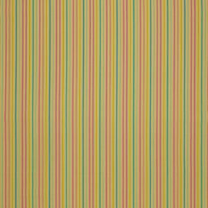 Island Life Sunset Drift fabric with pink, aqua, teal, cream, and golden vertical stripes.