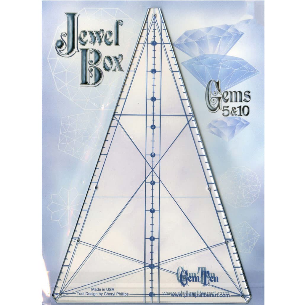 Triangle Ruler Gold Jewel Box 10/5 Gem Triangle Ruler Set
