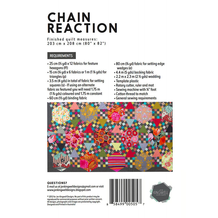 Jen Kingwell, Chain Reaction Quilt  Pattern image # 62349