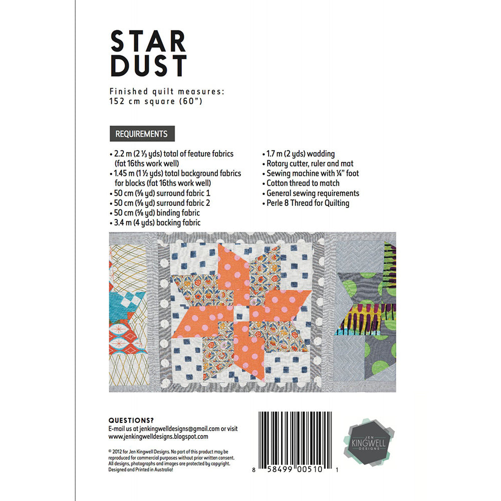 Jen Kingwell, Star Dust Quilt  Pattern image # 62438