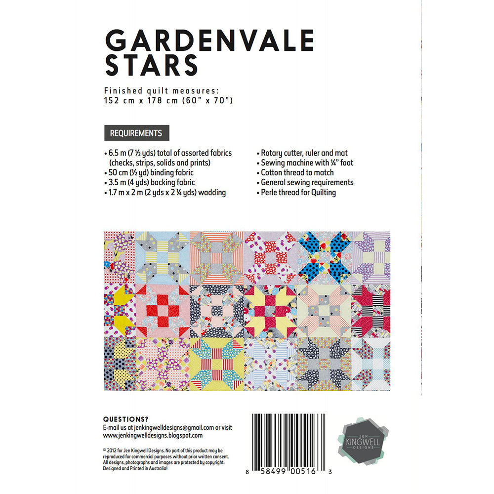 Jen Kingwell, Gardenvale Stars Quilt Pattern image # 62423