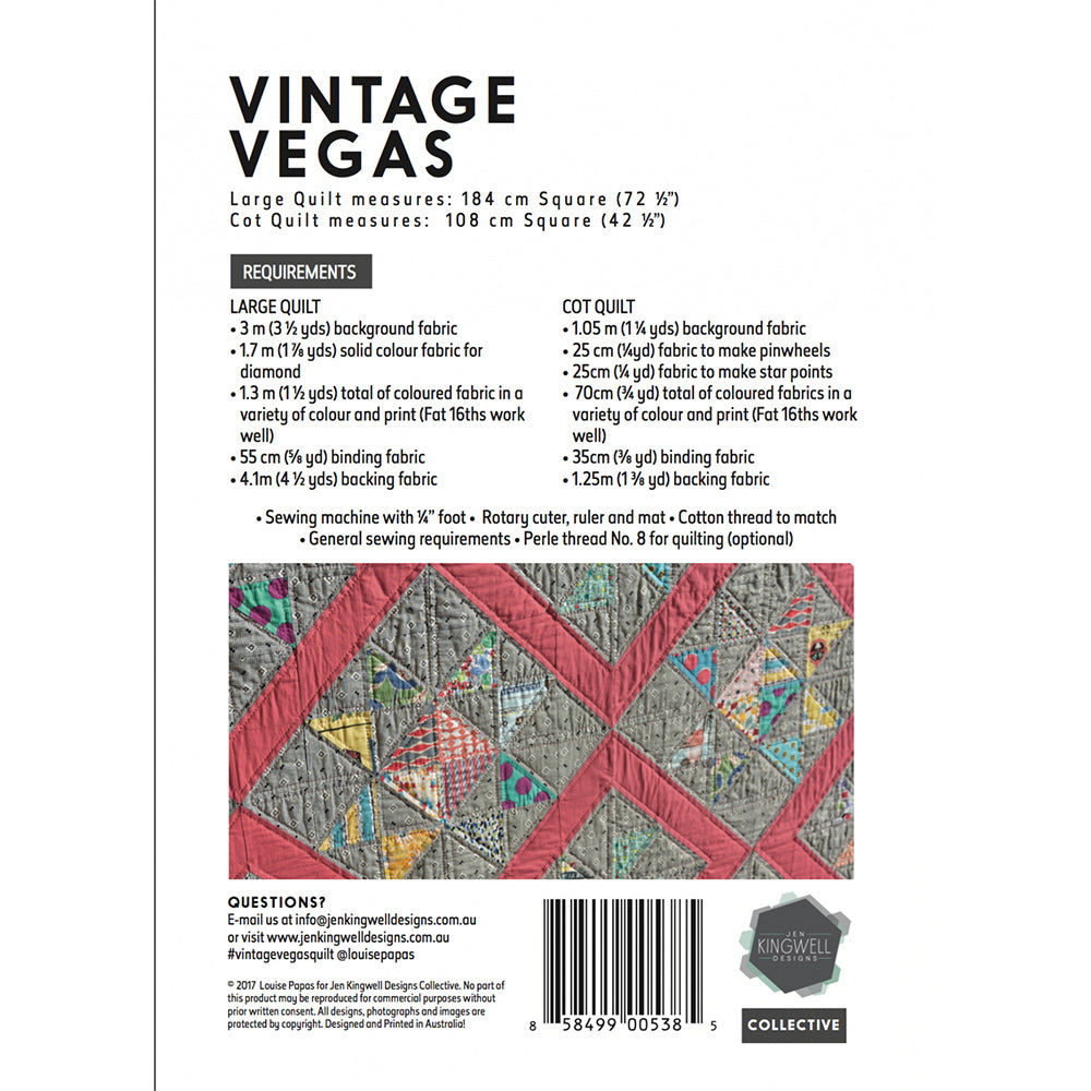Jen Kingwell, Vintage Vegas Quilt Pattern image # 62941