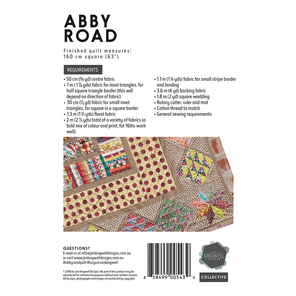 Jen Kingwell, Abby Road Quilt Pattern with Template image # 63332