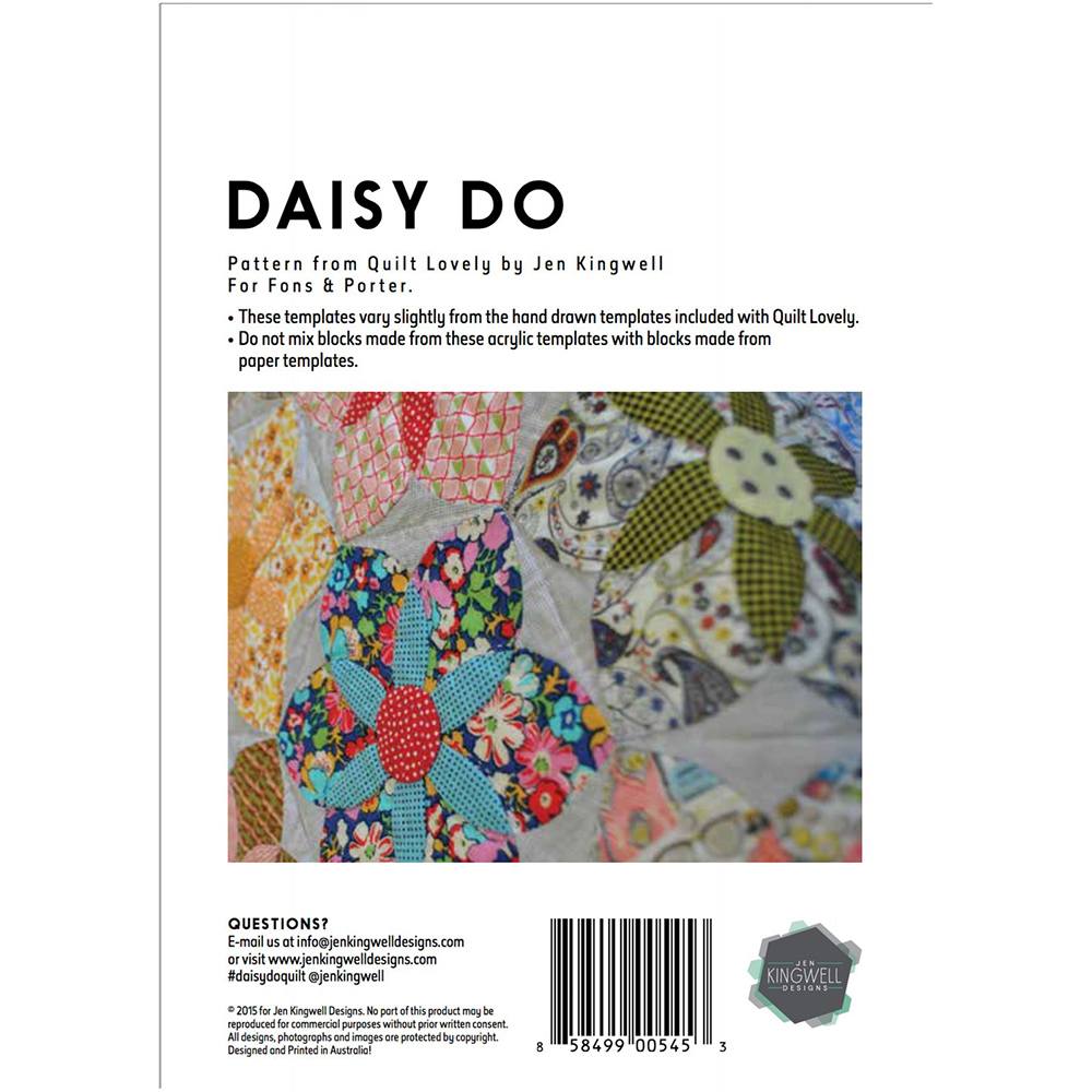 Jen Kingwell, Daisy Do Acrylic Templates image # 63411